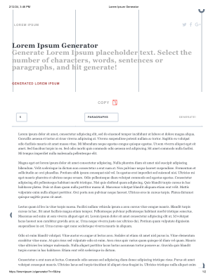 Lorem Ipsum 生成器生成 Lorem Ipsum 占位符文本。选择字符数，单词、句子或段落，然后点击生成！